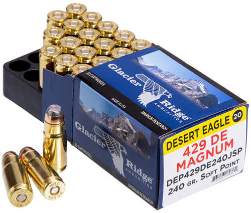 Magnum Research Ammo 429 DE Magnum 240 Grain JHP 20 Rounds